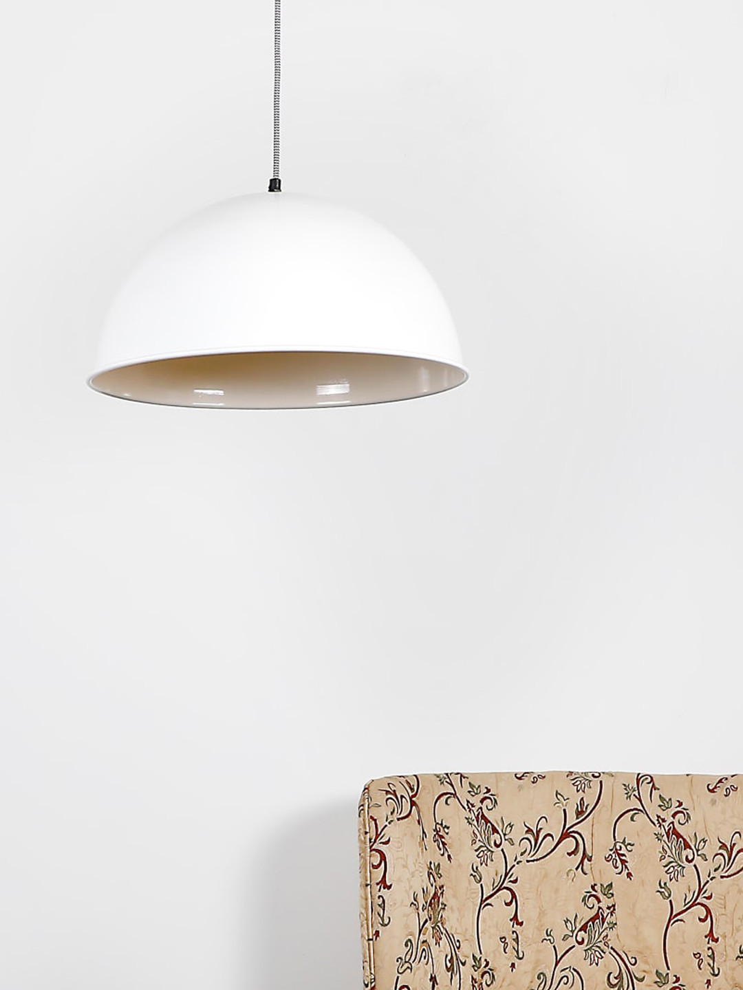 Craftter White Semi-sphere Pendant Metal Contemporary Self Assembly Ceiling Lamp