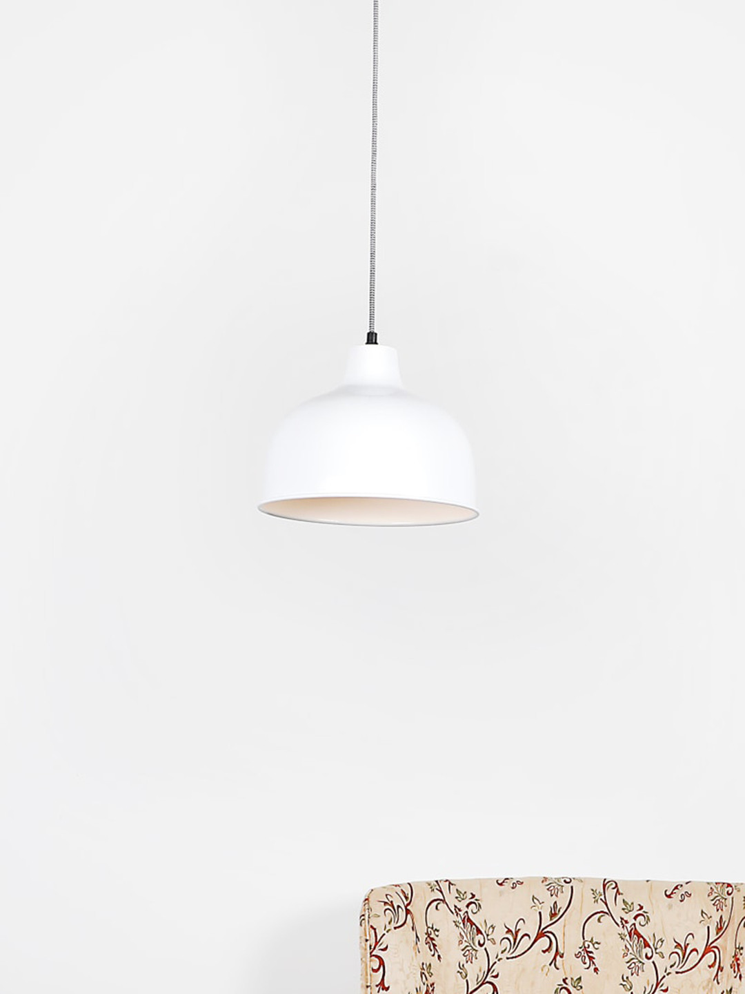 Craftter White Semi-sphere  Metal Pendant Contemporary Self Assembly Ceiling Lamp