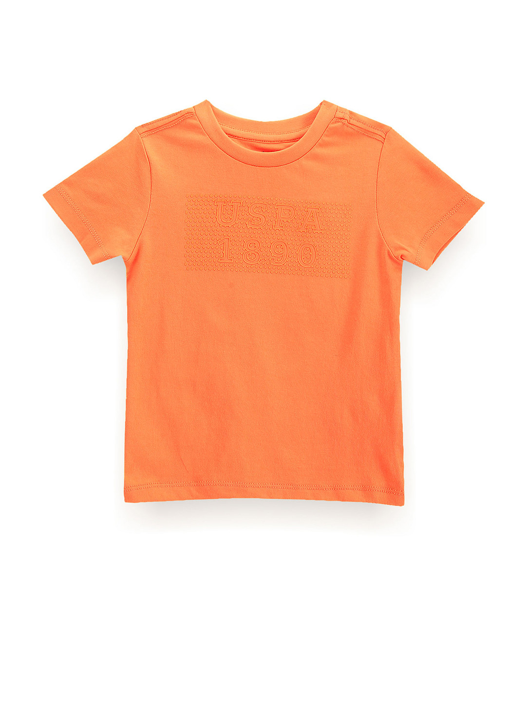 U.S. Polo Assn. Kids Boys Typography Self Design Pure Cotton T-Shirt