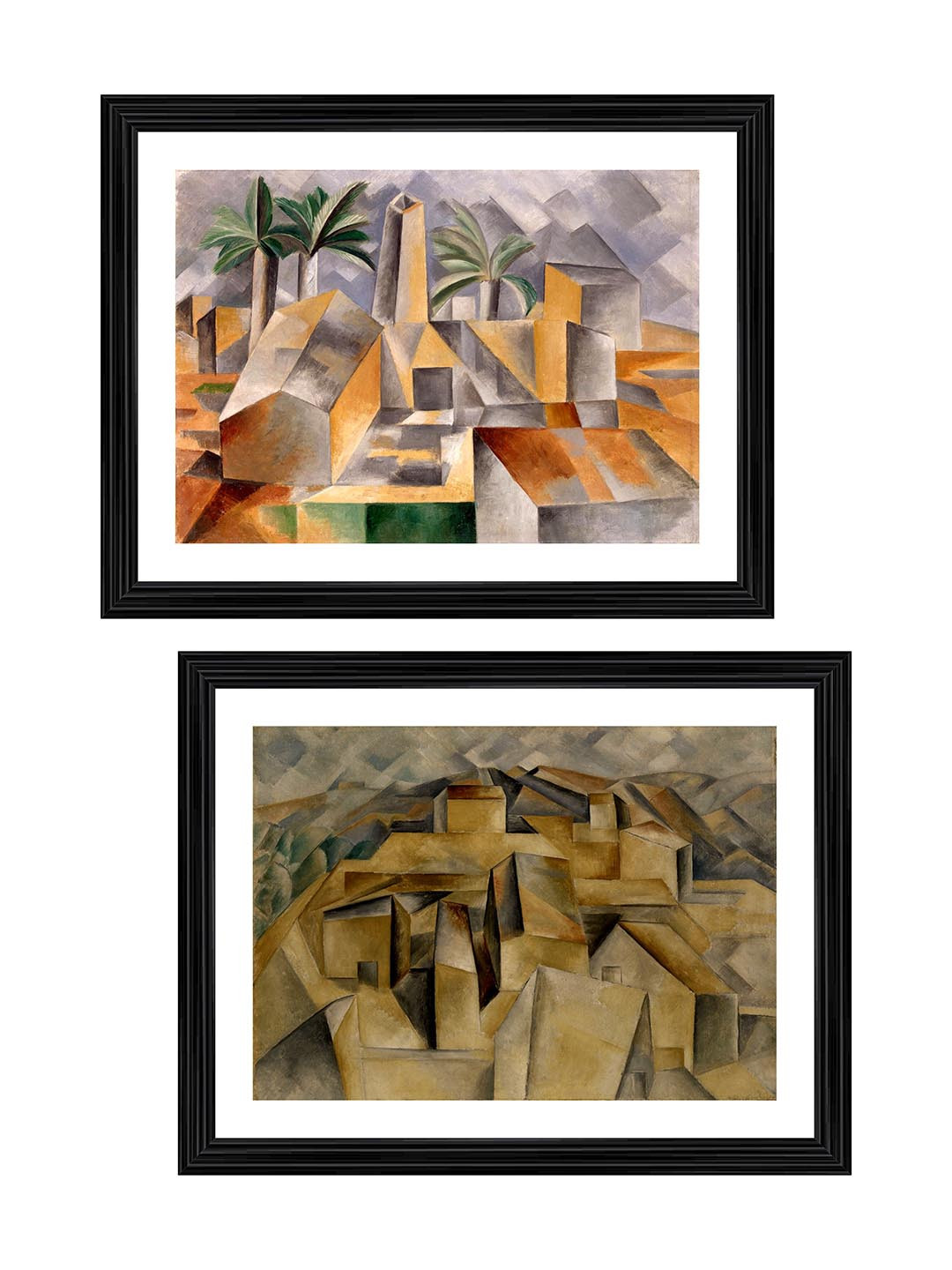 Adventures India Wood 2 Piece Wall Rectangle Paintings Wall Art -20.47 x 15.74 In