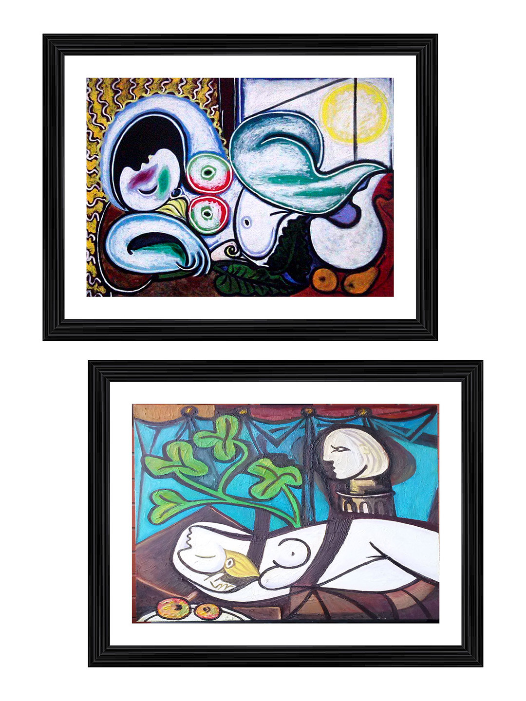 Adventures India Wood 2 Piece Wall Rectangle Paintings Wall Art - 20.4 x 15.7 In