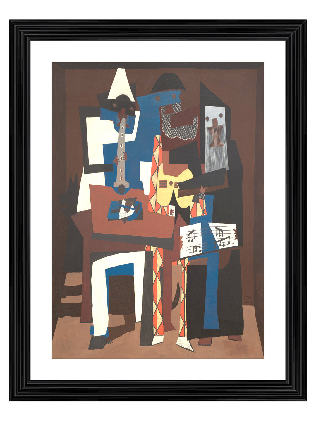 Adventures India Three Musicians Wood Wall Rectangle Paintings Wall Art - 23.6 x 17.7 In