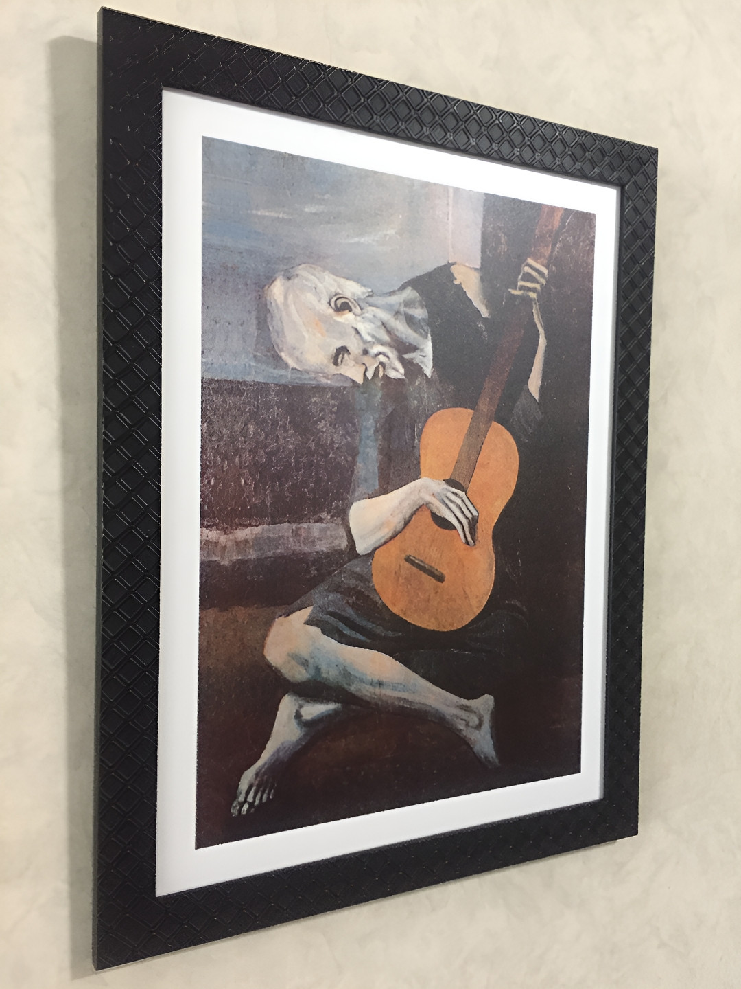 AdventuresIndia The Old Guitarist (1903)Wall Rectangle Paintings Wall Art-23.6 x 17.7In