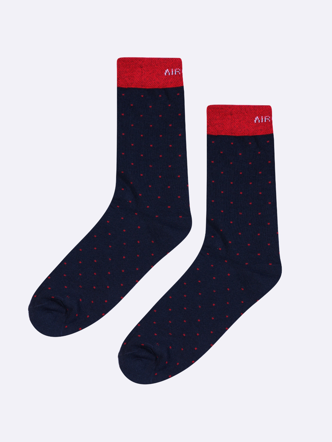 AIR GARB Polka Dot Printed Calf-Length Socks