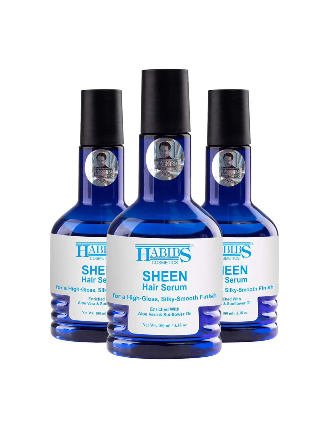 HABIBS Sheen Set of 3 Hair Serum For Silky Smooth Finish - 100ml Each