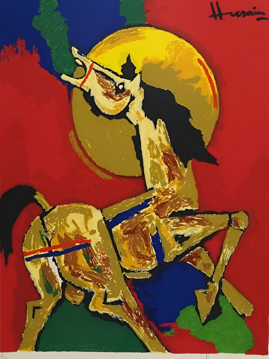 AdventuresIndia The Horse Wood Wall Rectangle Paintings Wall Art - 18 x 14In