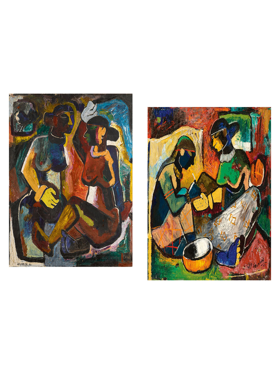 Adventures India Maharashtriy Women & Mehendi Wood 2 Piece Paintings Wall Art -21 x 16 In