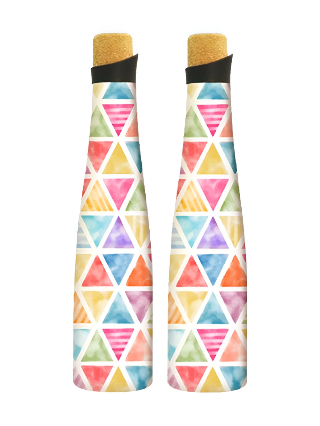 The Better Home Multi Geometric Stainless Steel Spill Proof Water Bottle - 500ml