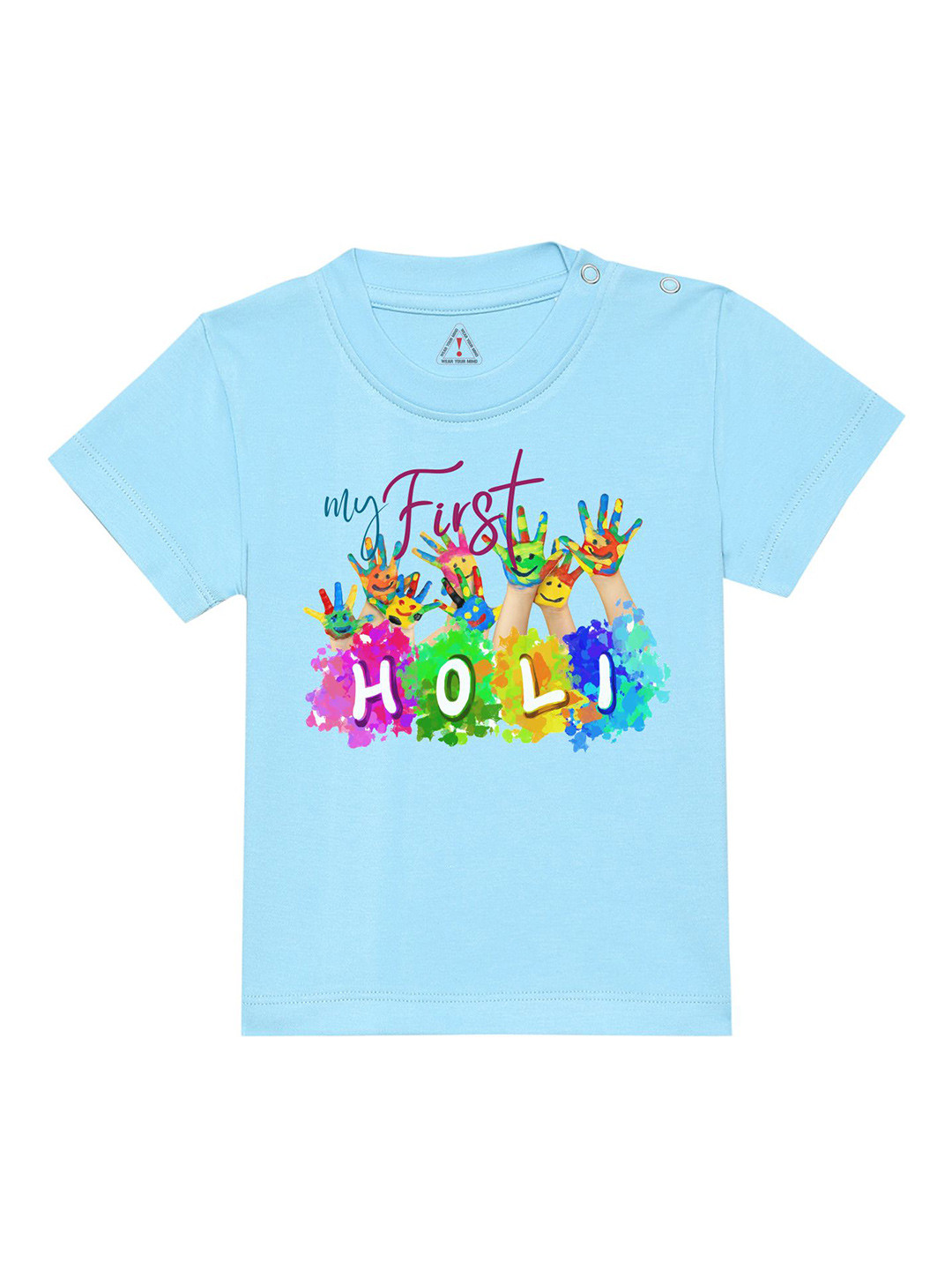 Wear Your Mind Infnats Happy Holi Graphic Printed T-shirt