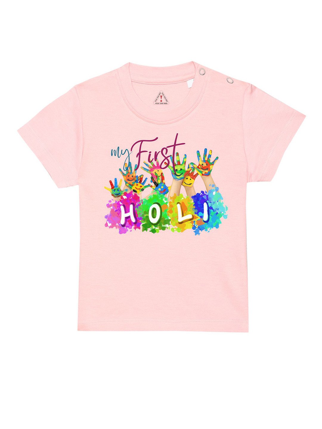 Wear Your Mind Infnats Happy Holi Graphic Printed T-shirt