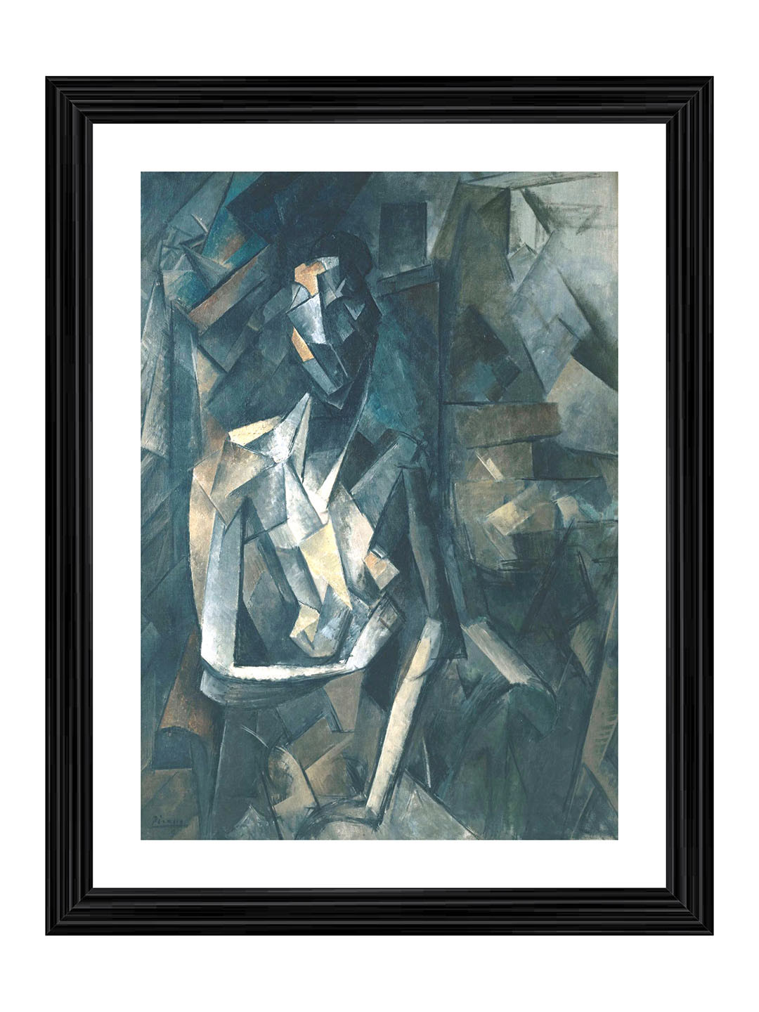 AdventuresIndia Seated woman Wood Wall Rectangle Paintings Wall Art - 20.47 x 15.75In