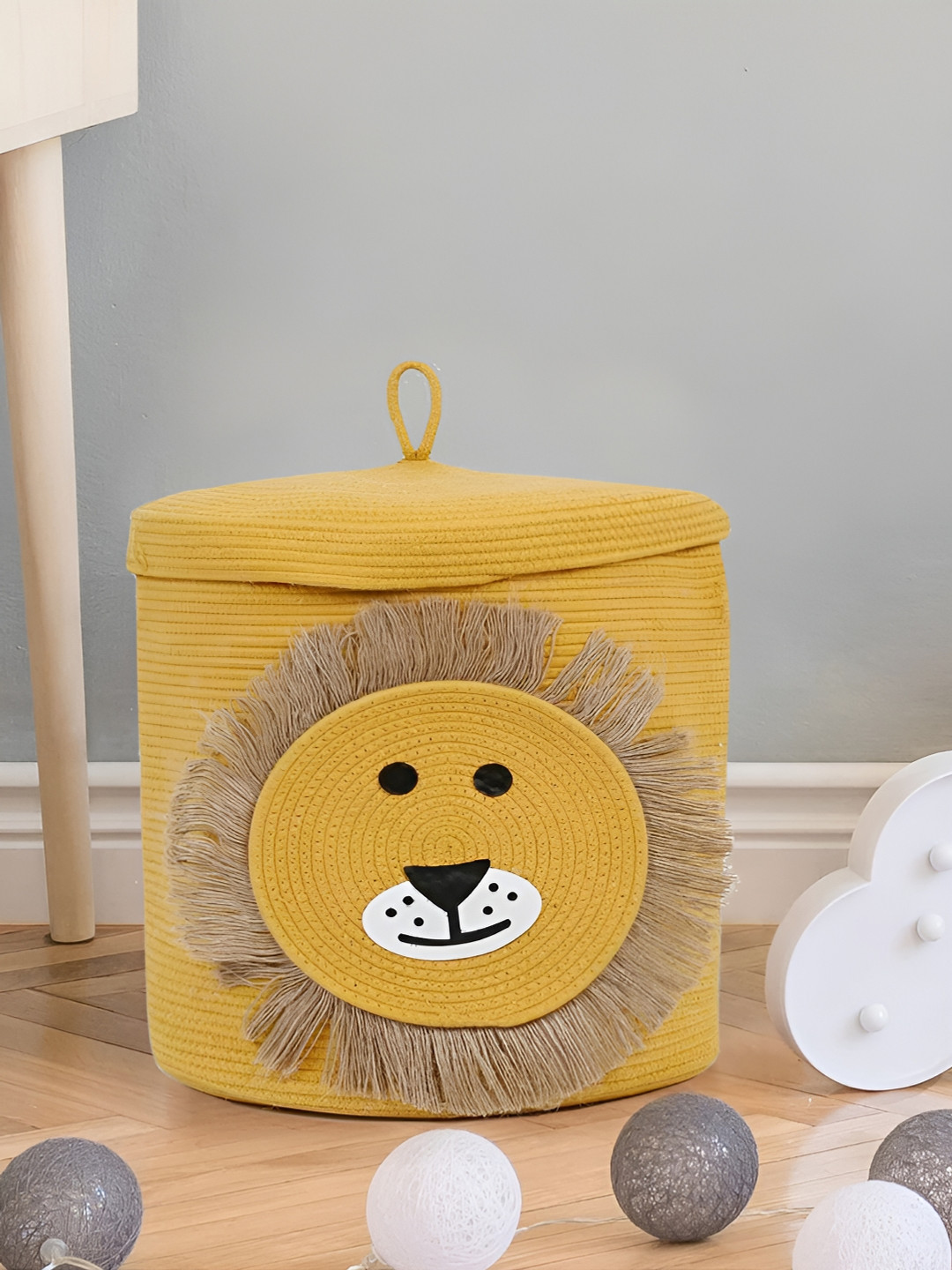 LUXEHOME INTERNATIONAL Yellow Tote Basket Organiser