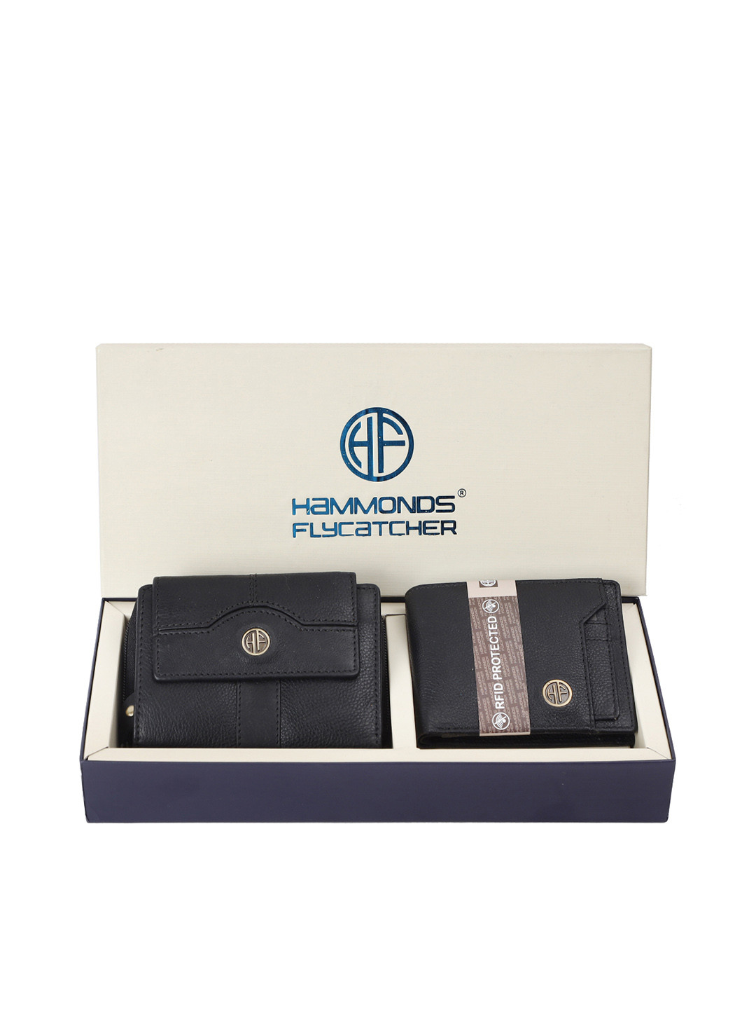 HAMMONDS FLYCATCHER Unisex 2 Textured Leather Two Fold Wallet