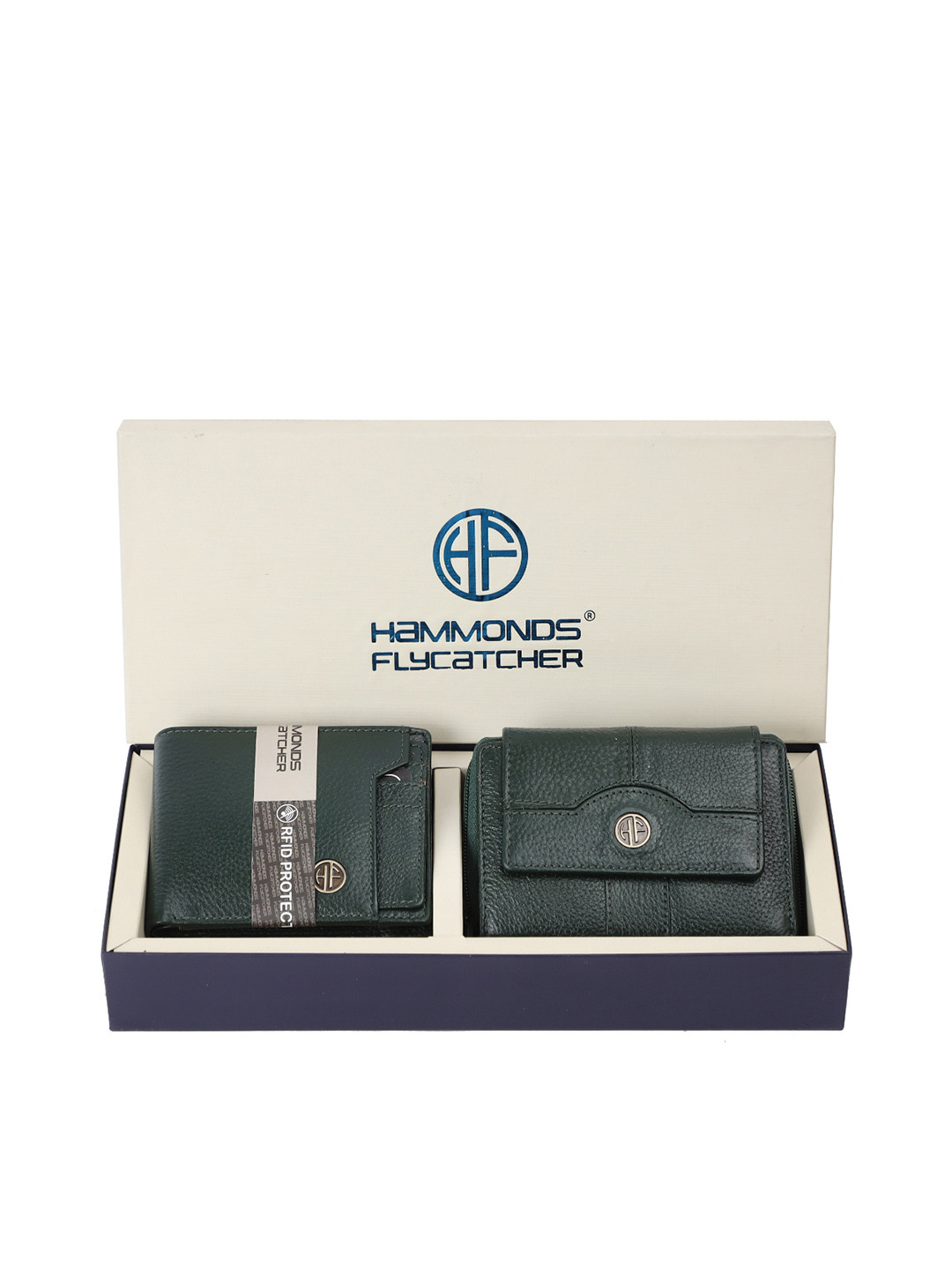 HAMMONDS FLYCATCHER Unisex 2 Textured Leather Two Fold Wallet
