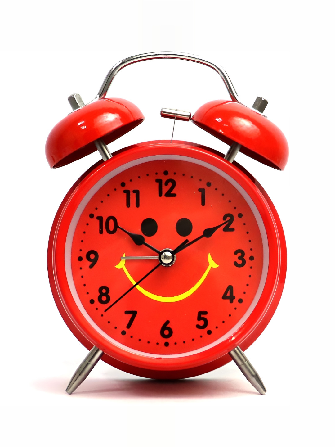 Sigaram Red & Black Printed Round Shaped Analogue Alarm Clock