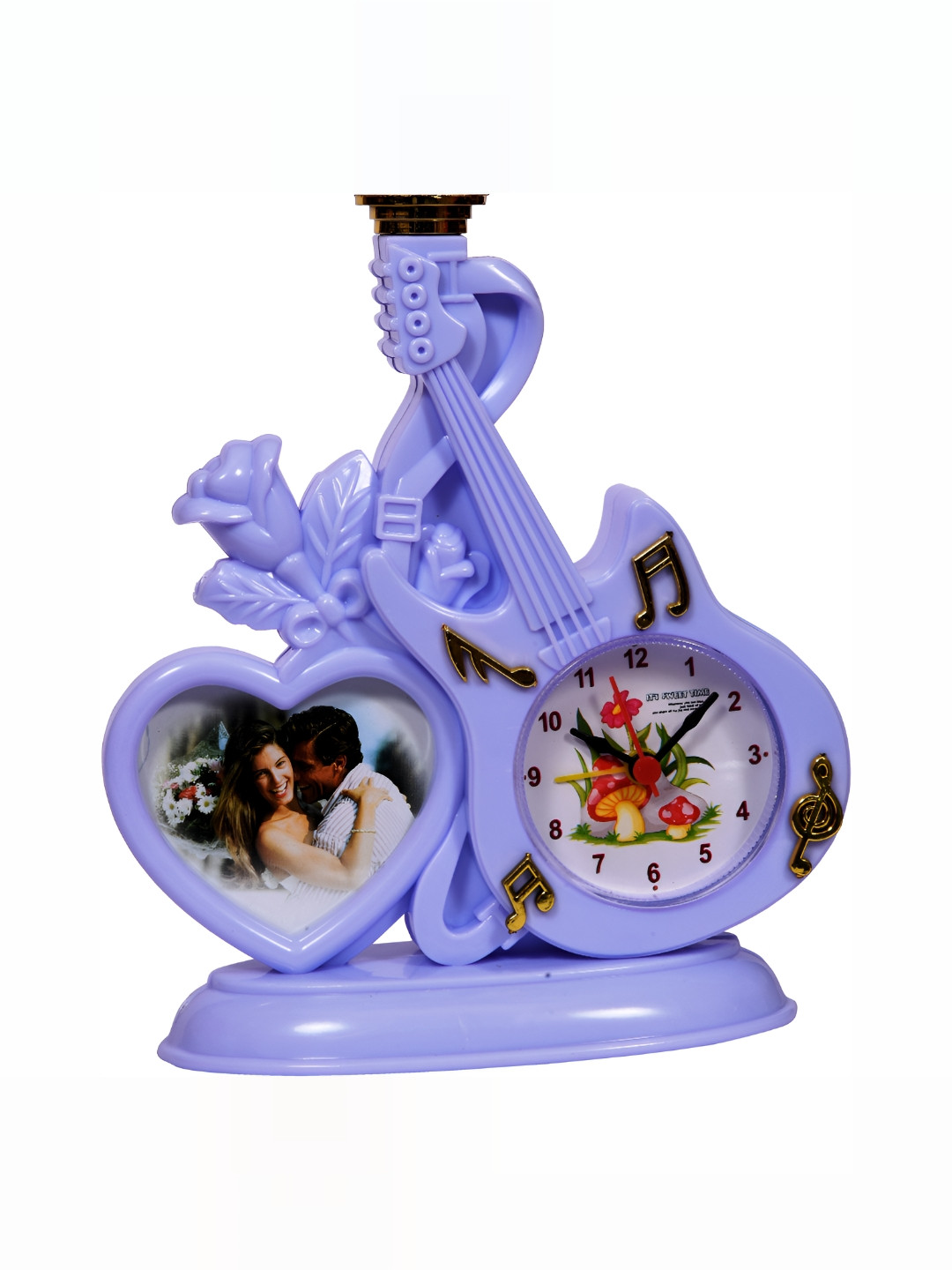 Sigaram Purple  Round Shaped Contemporary Analogue Table Clock