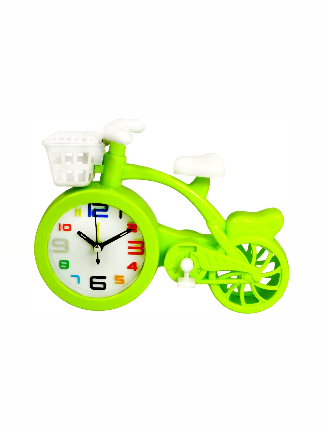 Sigaram Green Plastic Alarm Quirky Battery Analogue Table Clock