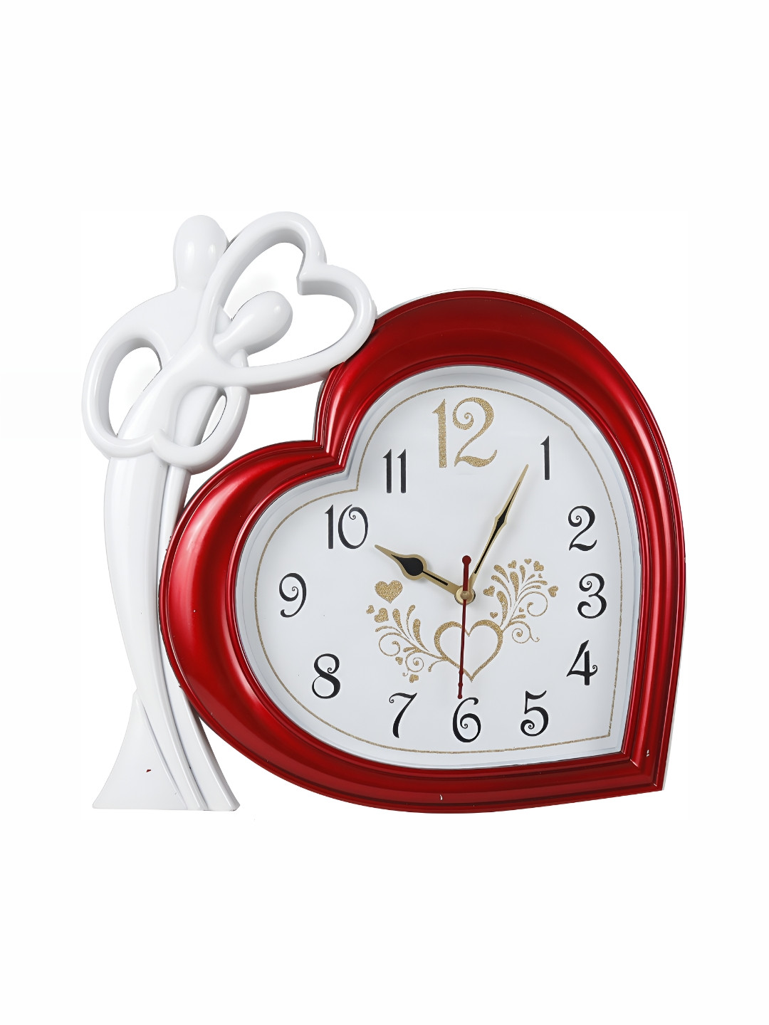 Sigaram Red Abstract Shaped Regular Wall Clock