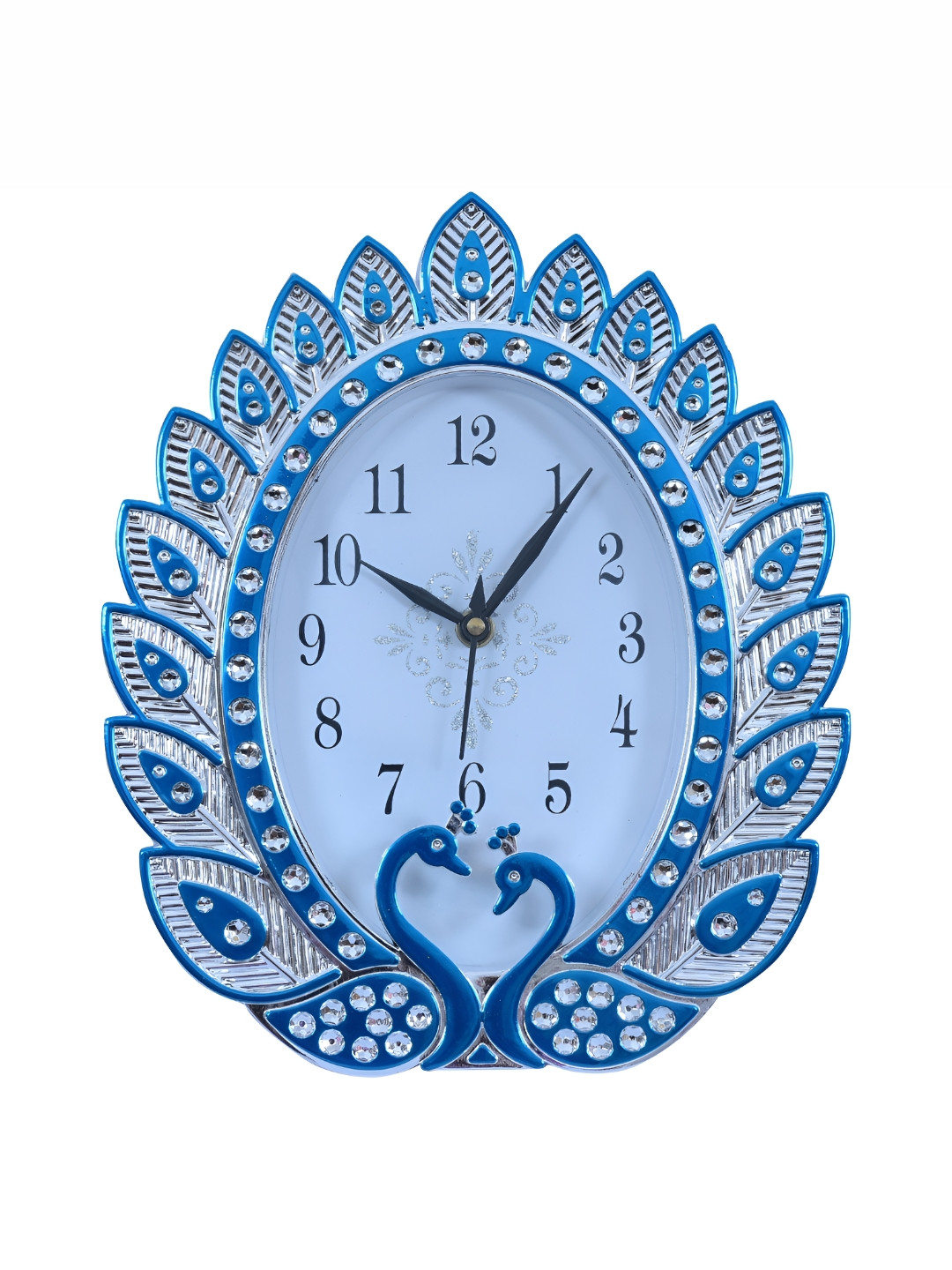 Sigaram Blue Textured Regular Wall Clock