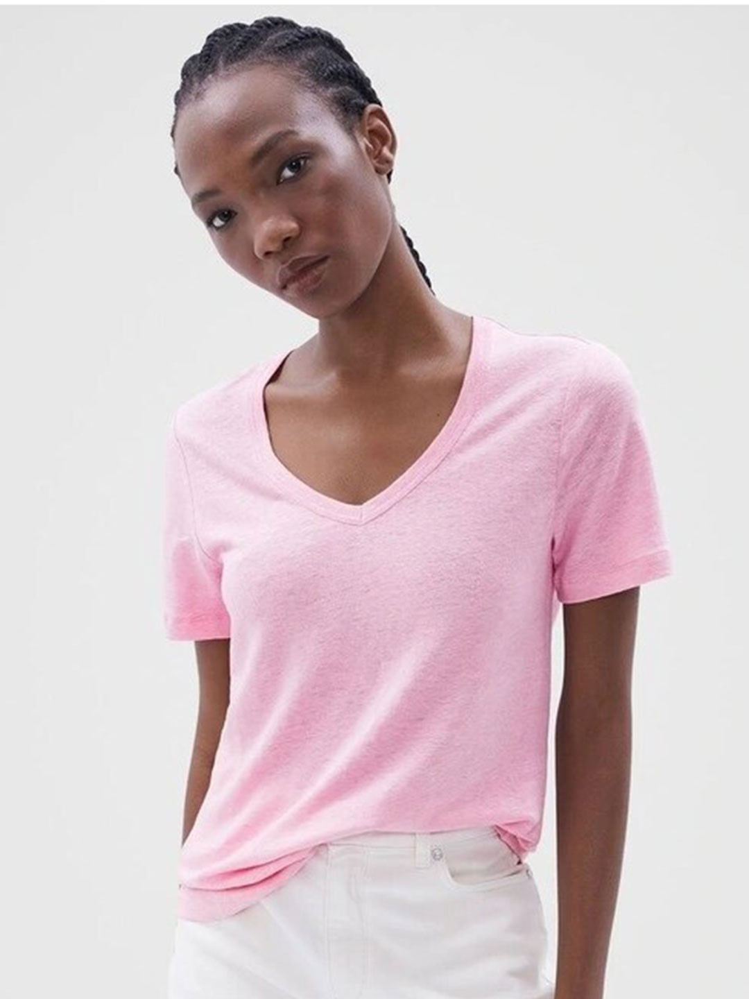 COLOR CAPITAL Pack of 2 V-Neck Short Sleeve Top