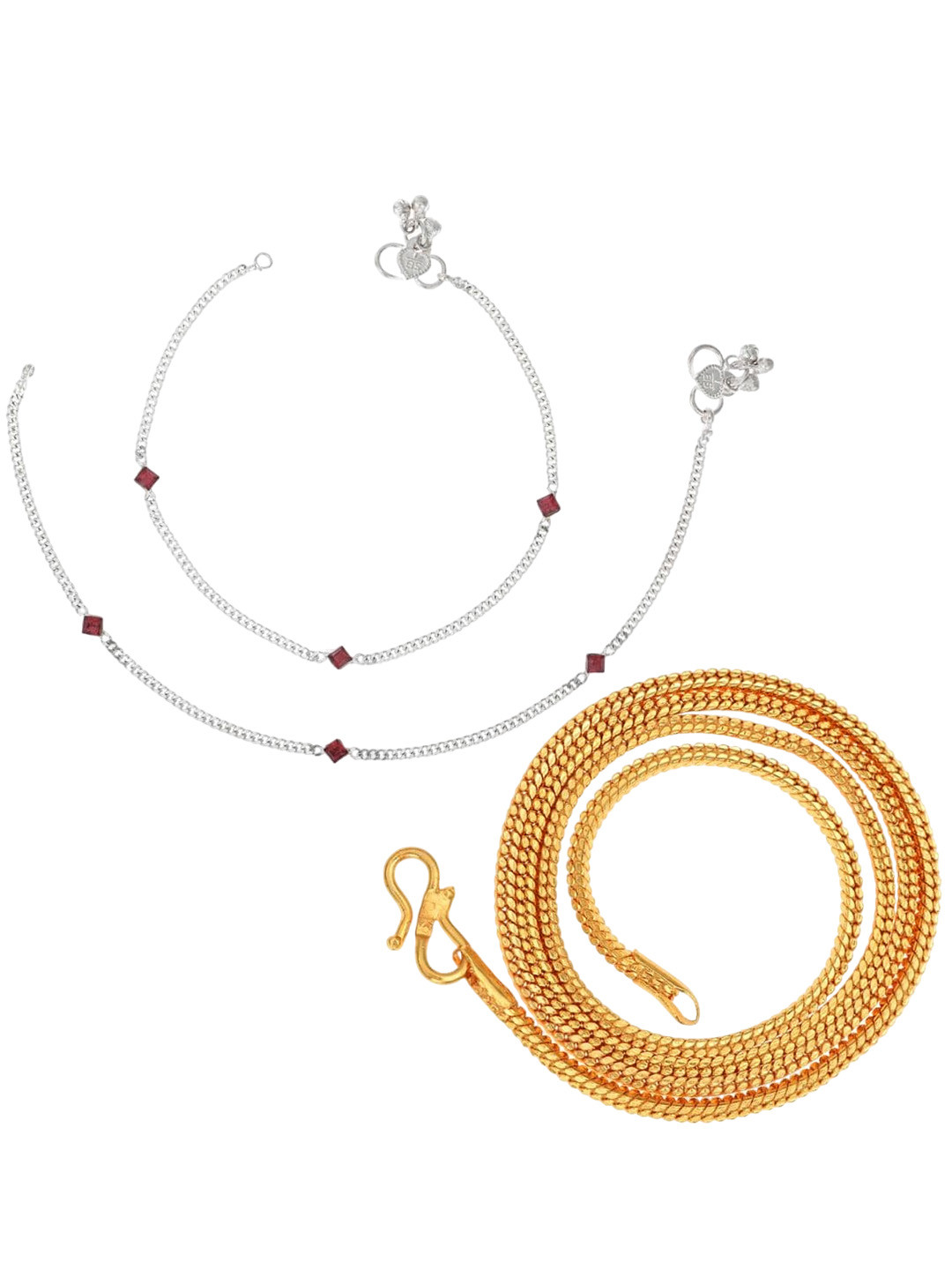 AanyaCentric Gold-Plated & Silver Plated Necklace & Anklets