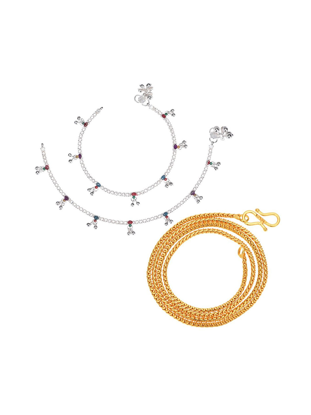 AanyaCentric Gold-Plated & Silver Plated Necklace & Anklets