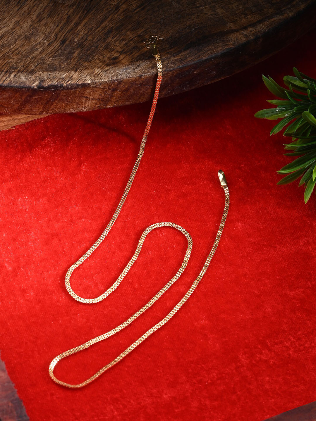 AanyaCentric Silver-Plated Anklets With Gold-Plated Chain