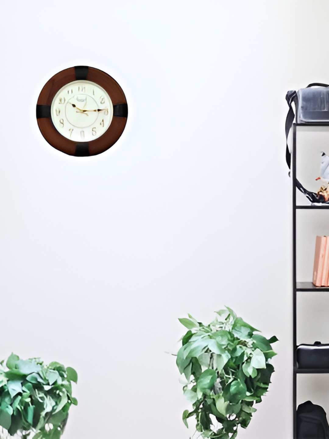 Sigaram Orange Plastic Large Display Round Battery Analogue Wall Clock-41cm