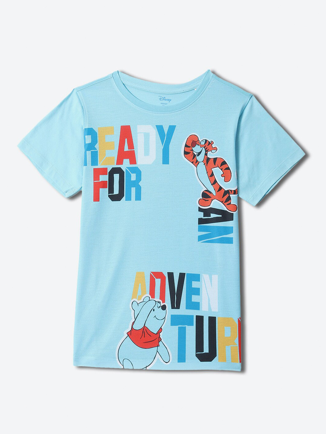YK Disney Boys Winnie The Pooh Printed Short Sleeves T-shirt