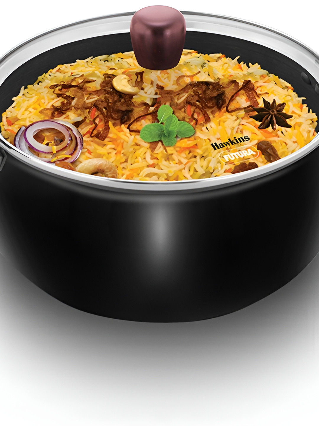 Hawkins Black Futura 5L Cook n Serve Handi with Lid