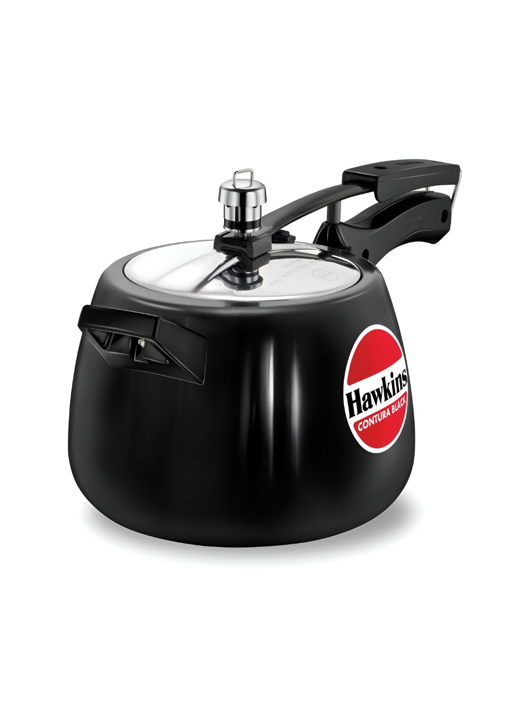 Hawkins Contura Black Aluminium Easy to Clean Induction Inner Lid Hard Anodized Pressure Cooker-4 L