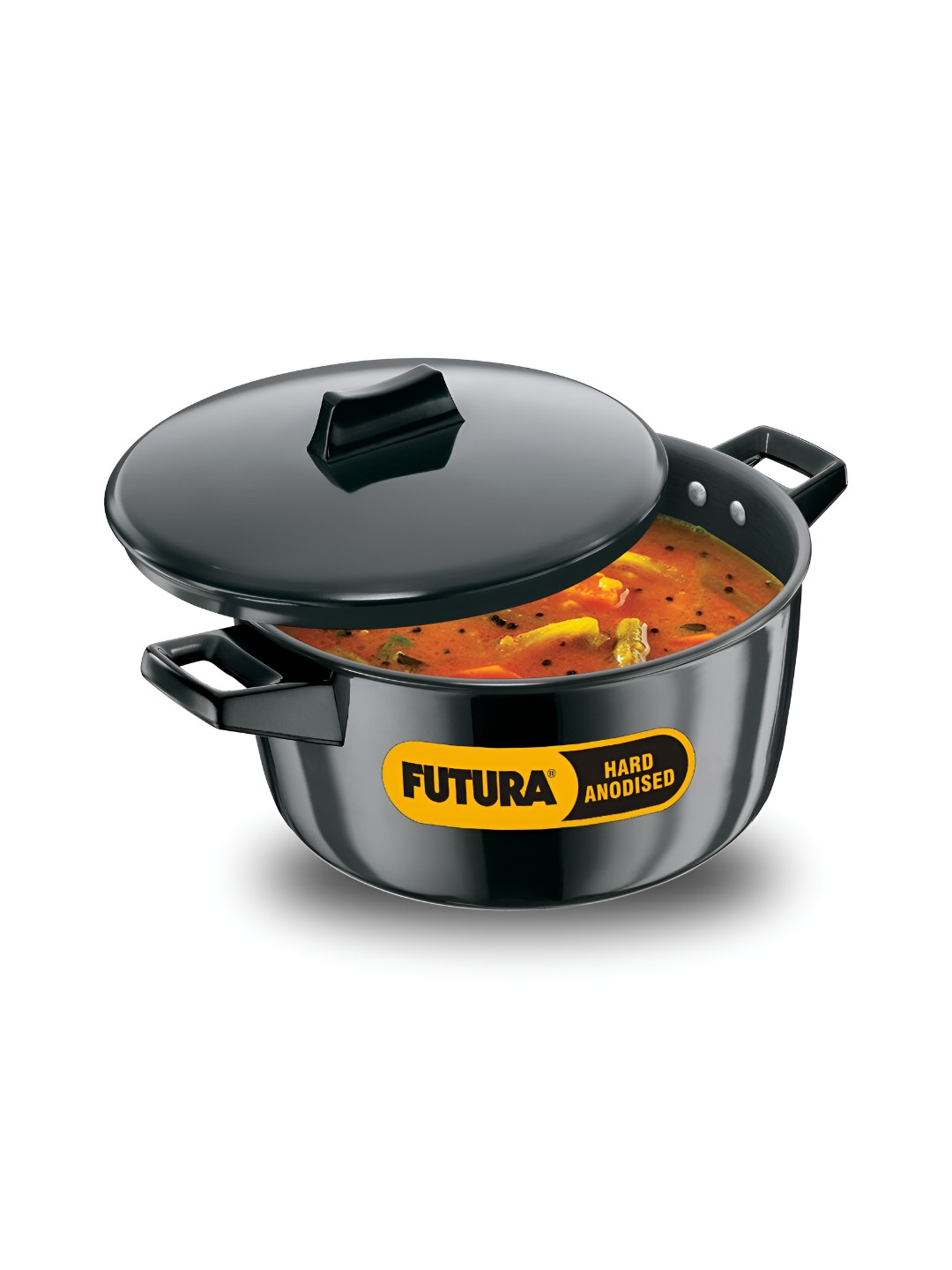Hawkins Black Futura Cook n Serve Bowl with Lid 4L