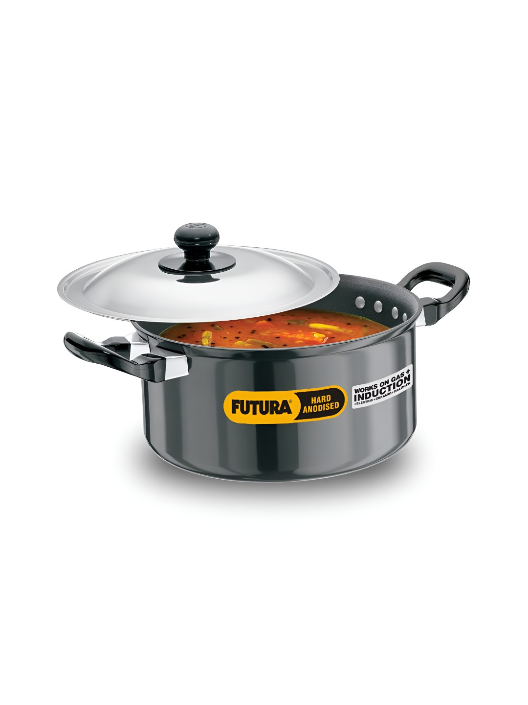 Hawkins Futura Aluminium Stewpot with Lid  3L INST30