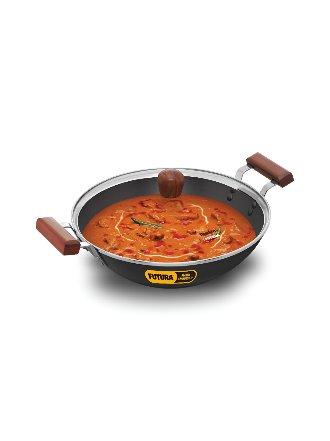 Hawkins Futura Aluminium Kadhai or Wok 3.75 Litres IAD375G