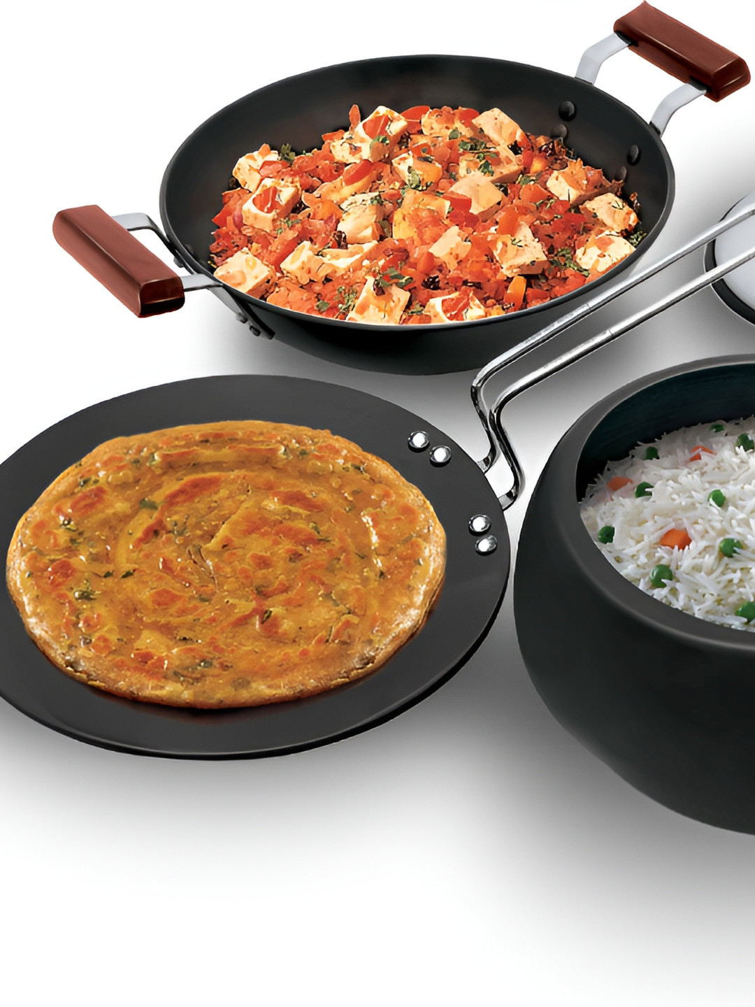 Hawkins Triniti Kitchen Set - 3 Pieces, Black (PCWSET1)