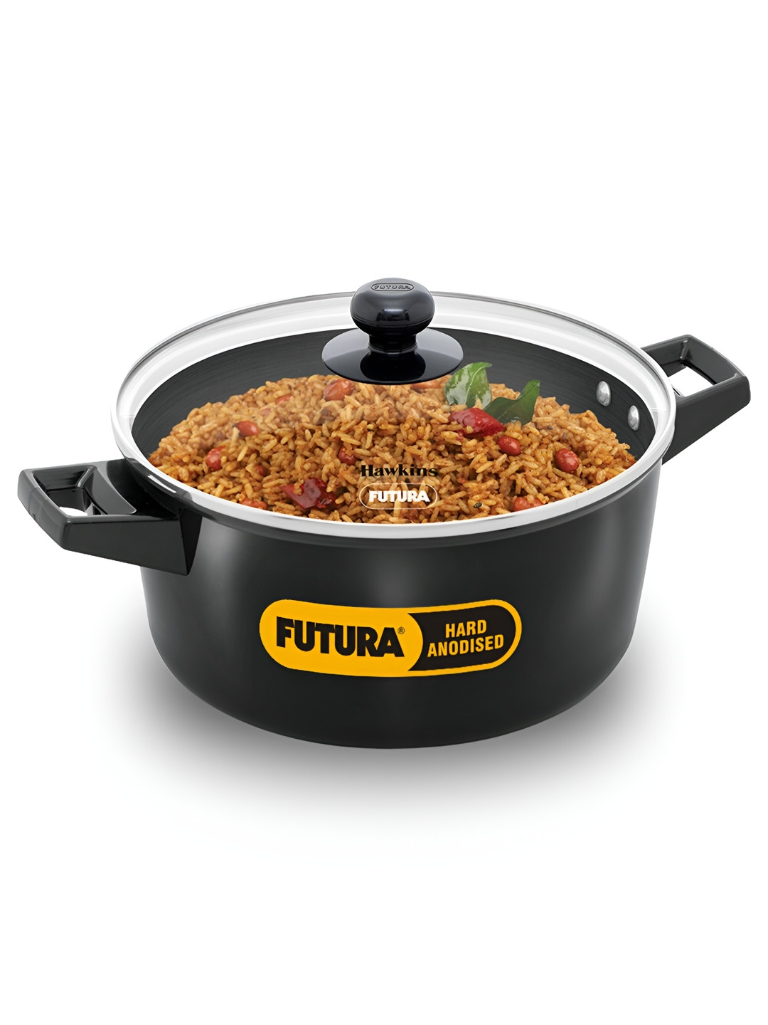 Hawkins Black Futura 4L Casserole with Lid -IACB40G