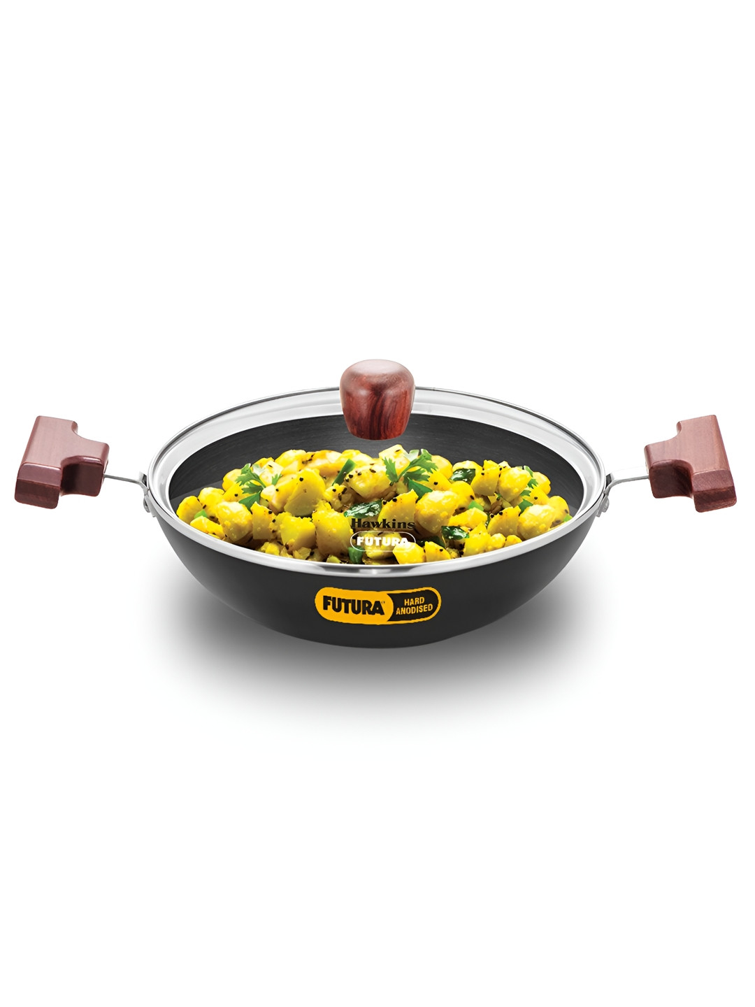 Hawkins Black Futura 1.5L Kadhai with Lid AK15G