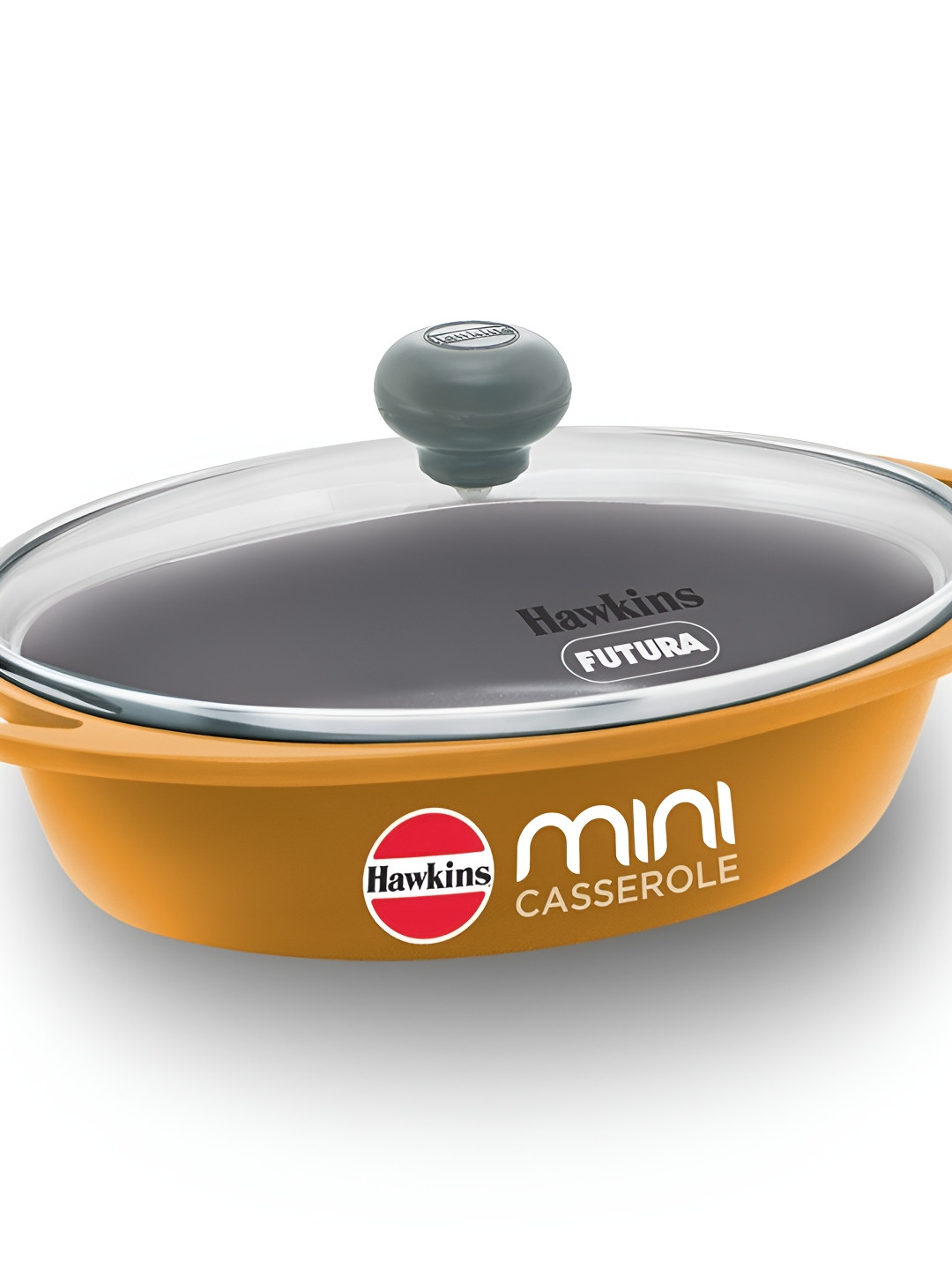 Hawkins Yellow 0.75L Die-Cast Oval Mini Casserole with Lid (DCY75G)