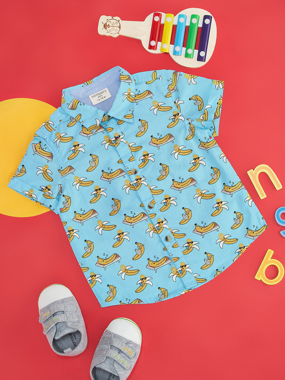 Pantaloons Baby Conversational Printed Pure Cotton Casual Shirt