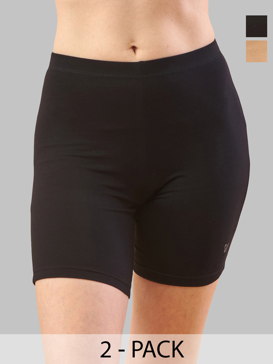 LYRA Women Pack Of 2 Stretchable Skinny Fit Cycling Sports Shorts