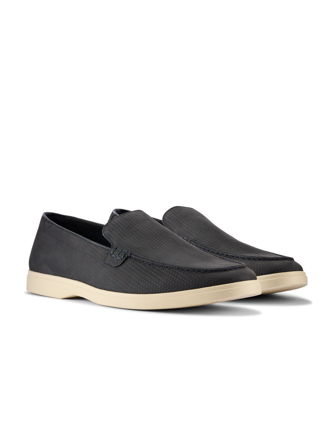 Clarks Men Textured Nubuck Loafers