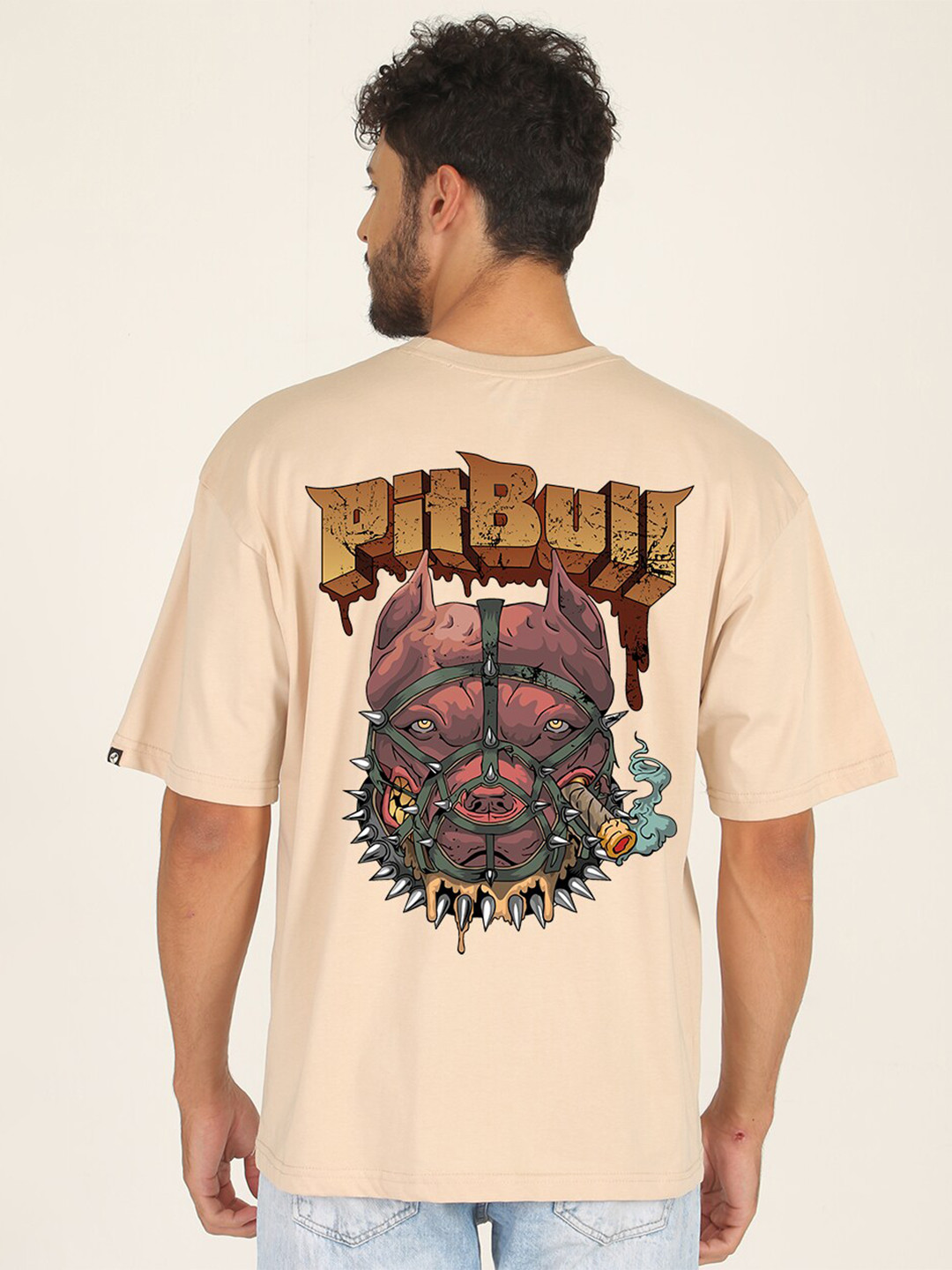 PRONK Graphic Printed Pure Cotton Oversized T-shirt