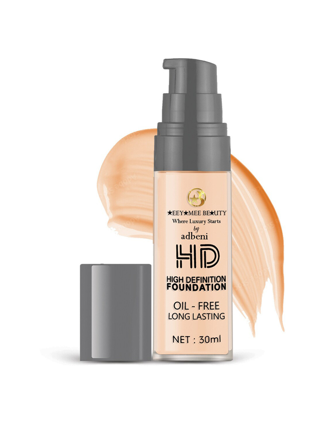 Adbeni Where Luxury Starts HD Oil Free Long Lasting SPF 15 Foundation 30ml - Shade NC10