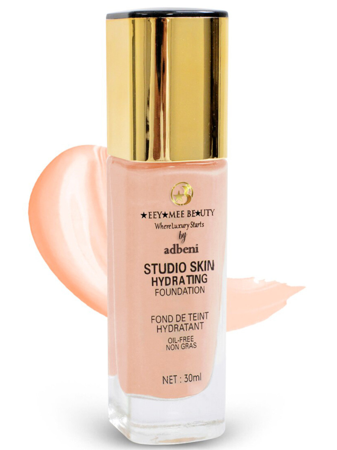 Adbeni Where Luxury Starts Studio Skin Hydrating SPF 15 Foundation 30ml - Shade NC35