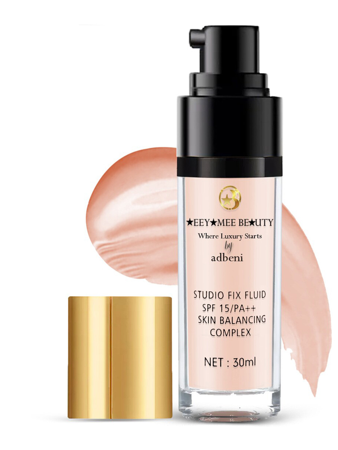 Adbeni Where Luxury Starts Studio Fix Fluid SPF 15 PA++ Foundation 30ml - Shade NC15