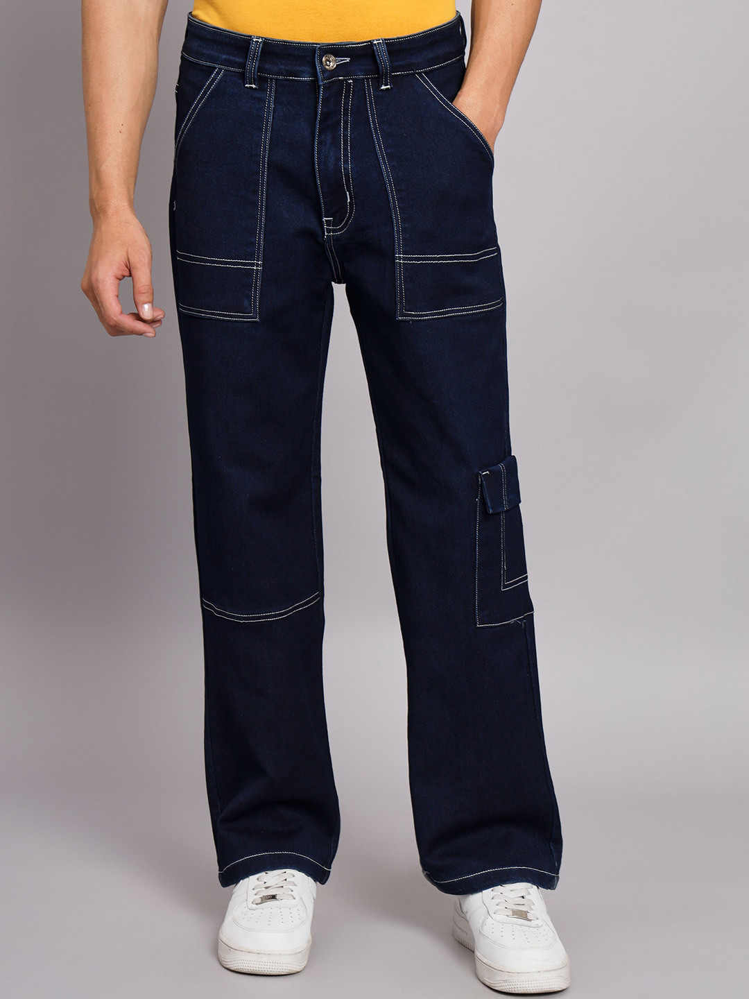 PBY Men Relaxed Fit Low-Rise Stretchable Jeans