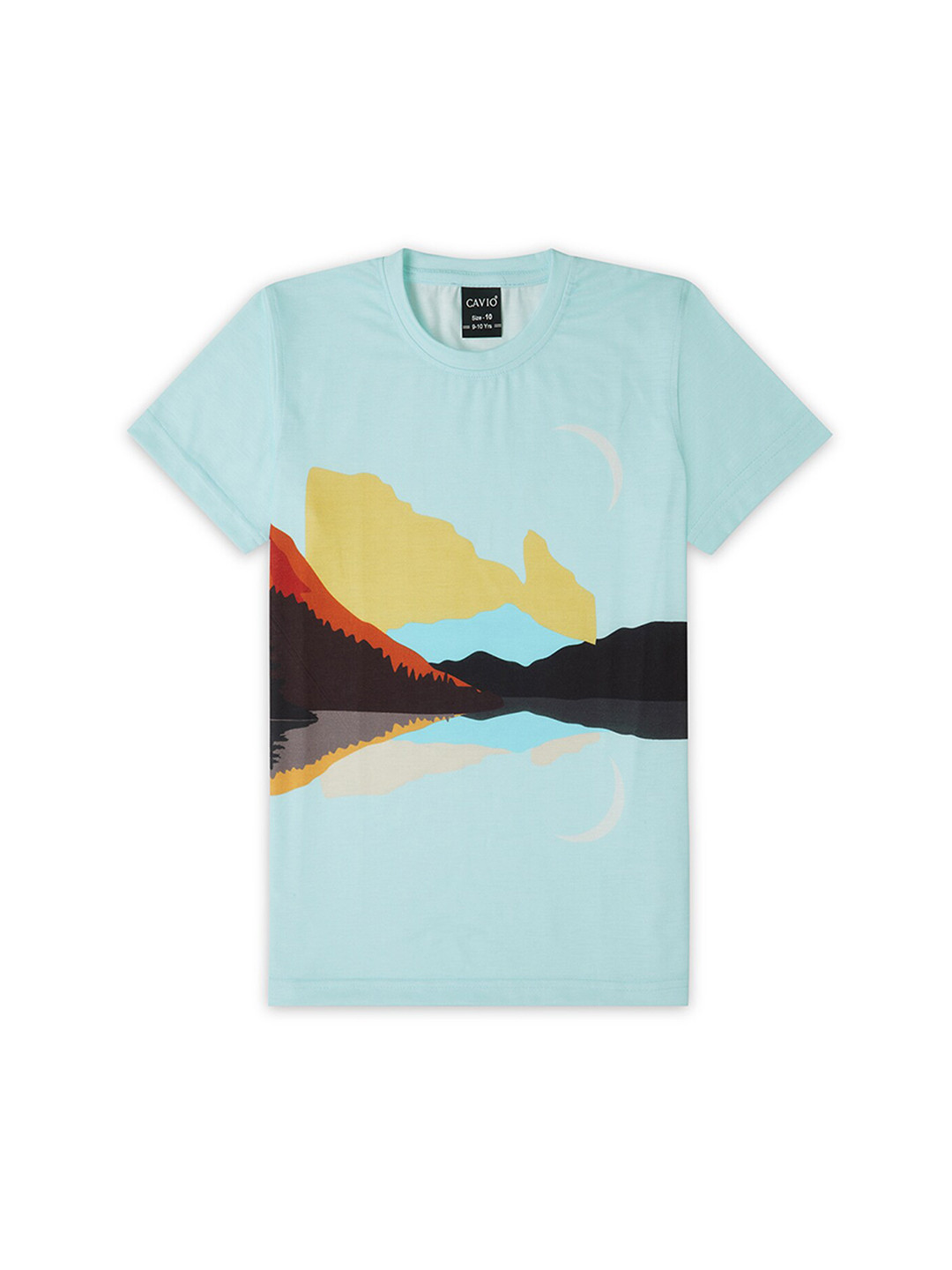 CAVIO Boys Graphic Printed Round Neck Pure Cotton Casual T-shirt