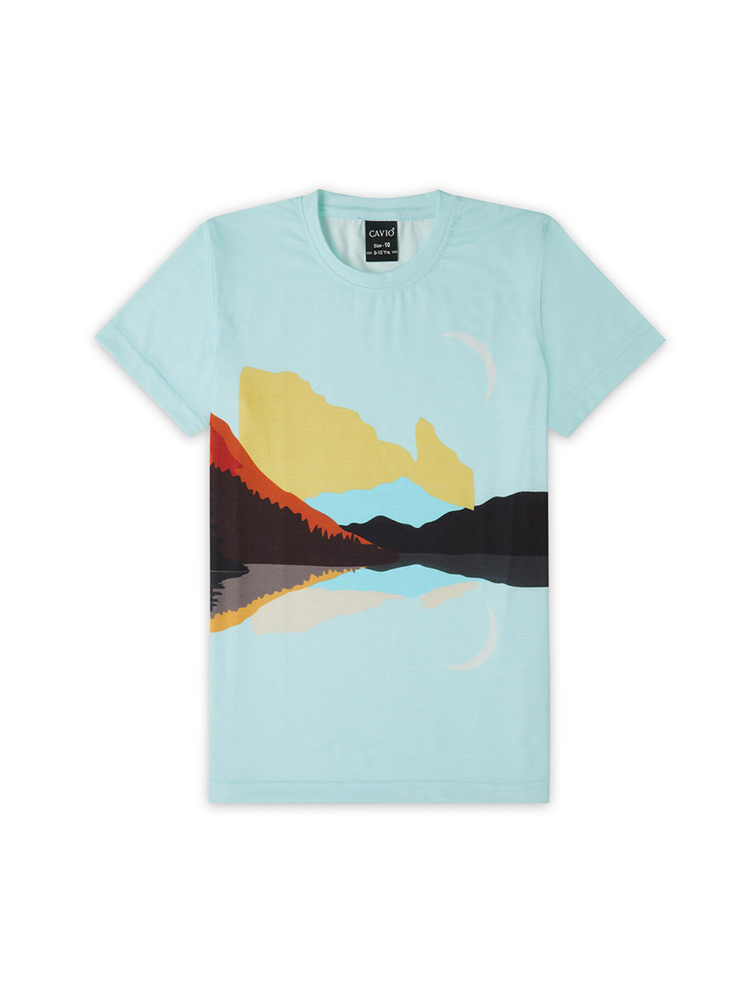 CAVIO Boys Graphic Printed Round Neck Pure Cotton Casual T-shirt