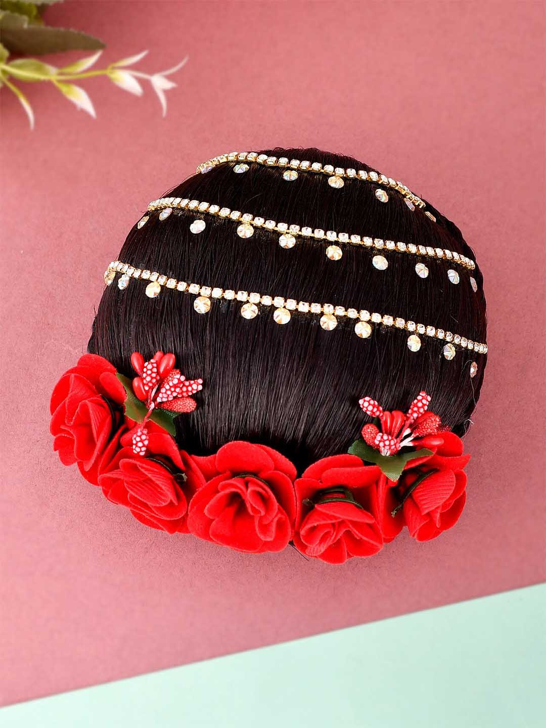 Silvermerc Designs Women Beaded Hair Bun