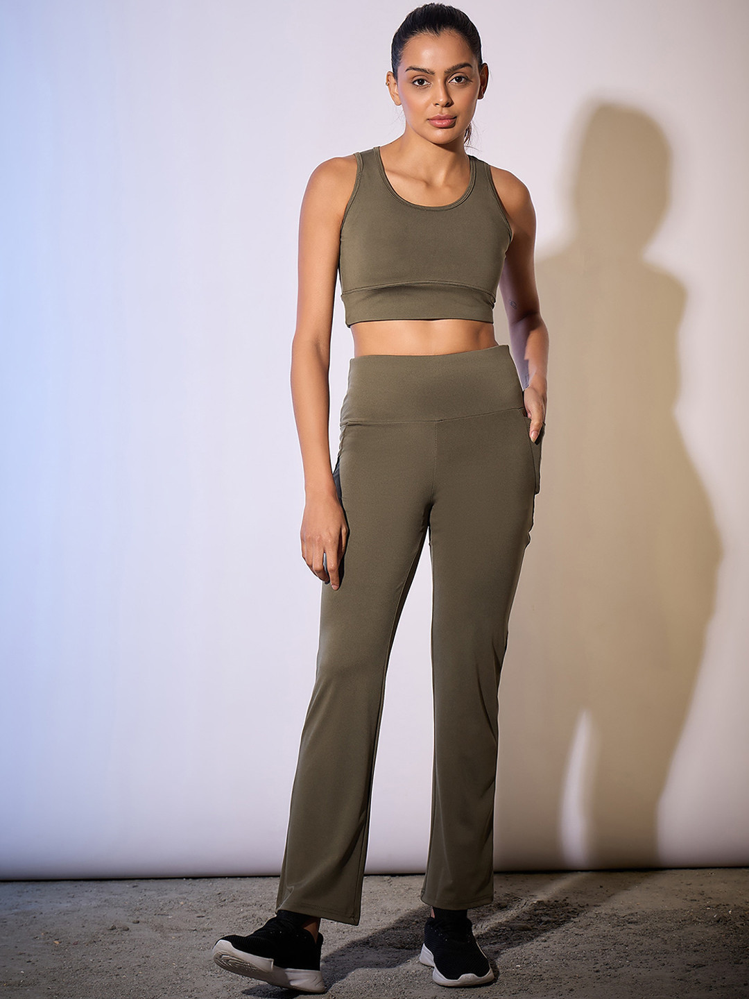 COLOR CAPITAL Women Antimicrobial Ankle Length Training or Gym Tights